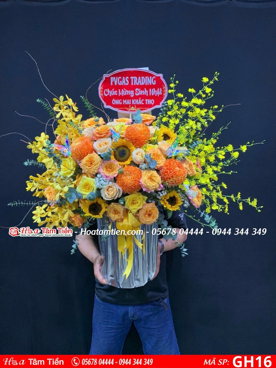 Giỏ hoa khai trương shop hoa Phước Thắng Vũng Tàu