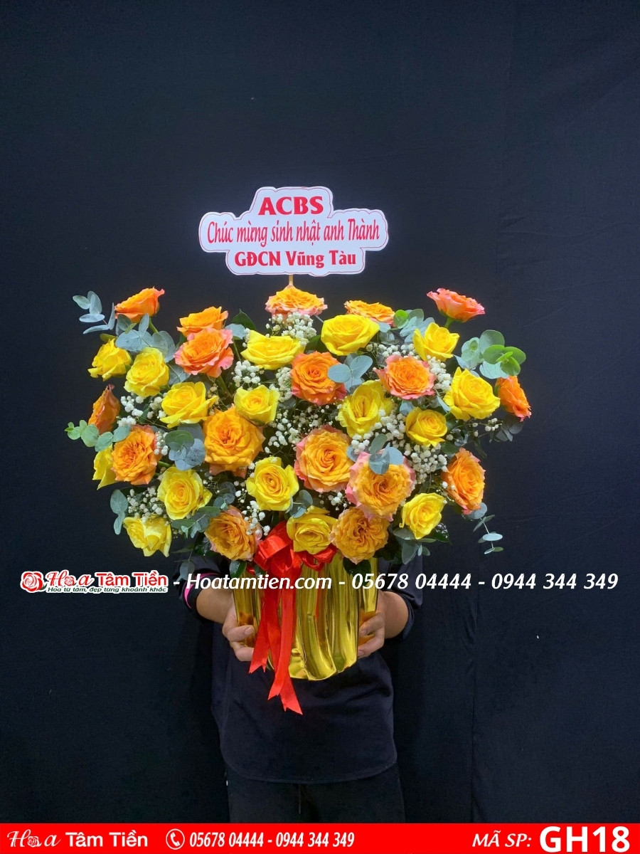 Giỏ hoa khai trương shop hoa Long Sơn Vũng Tàu