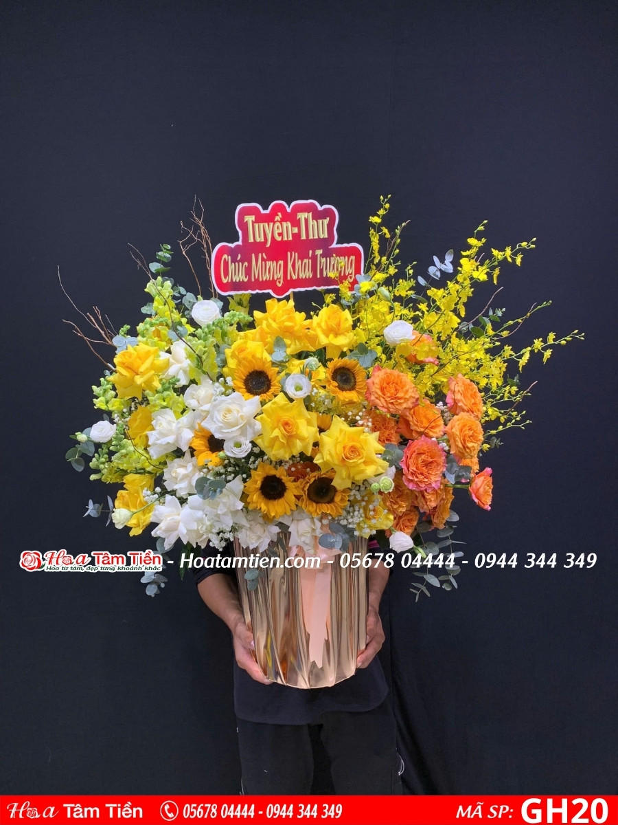 Lẵng hoa sinh nhật shop hoa Bà Rịa – Hoa Tâm Tiền