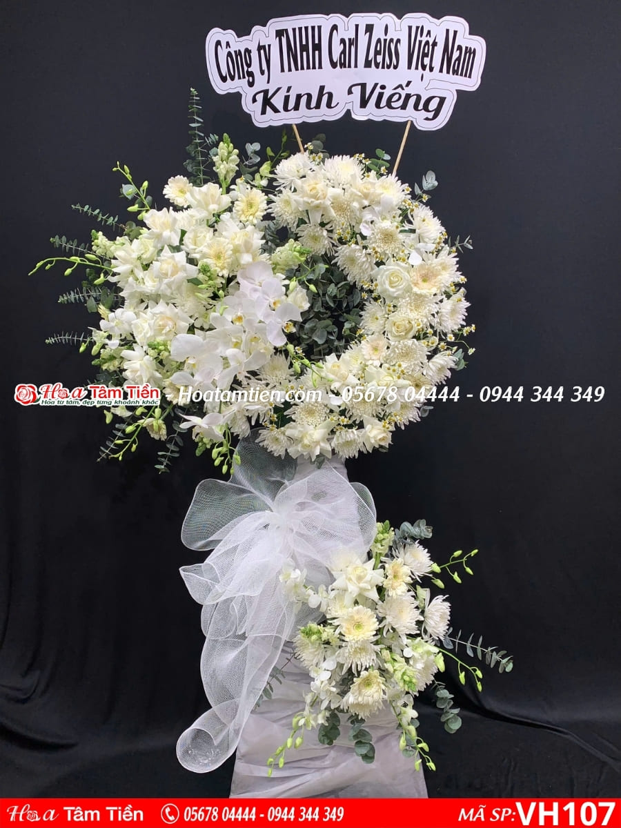 Hoa chia buồn Hoa Tâm Tiền giao nhanh khu vực Long Hải