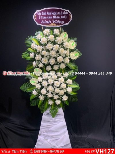 Hoa tang lễ sang trọng tại shop hoa phường 10 Vũng Tàu – Hoa Tâm Tiền