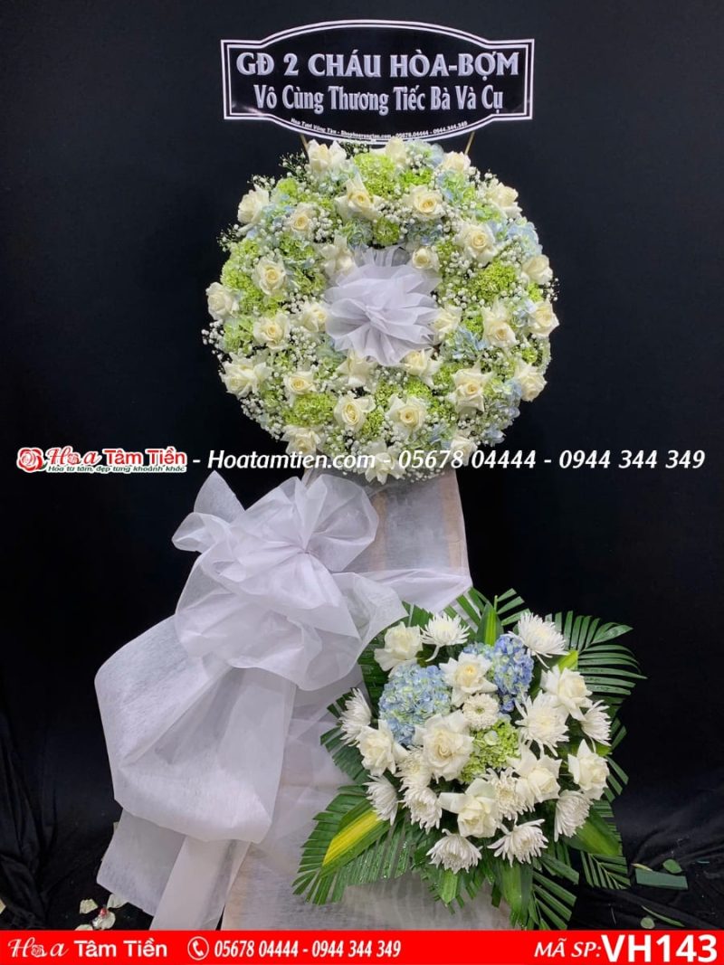 Vòng hoa tang lễ trang nghiêm phường 7 – Hoa Tâm Tiền