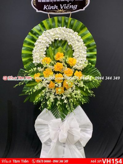 Vòng hoa chia buồn Long Sơn – Hoa Tâm Tiền giao nhanh