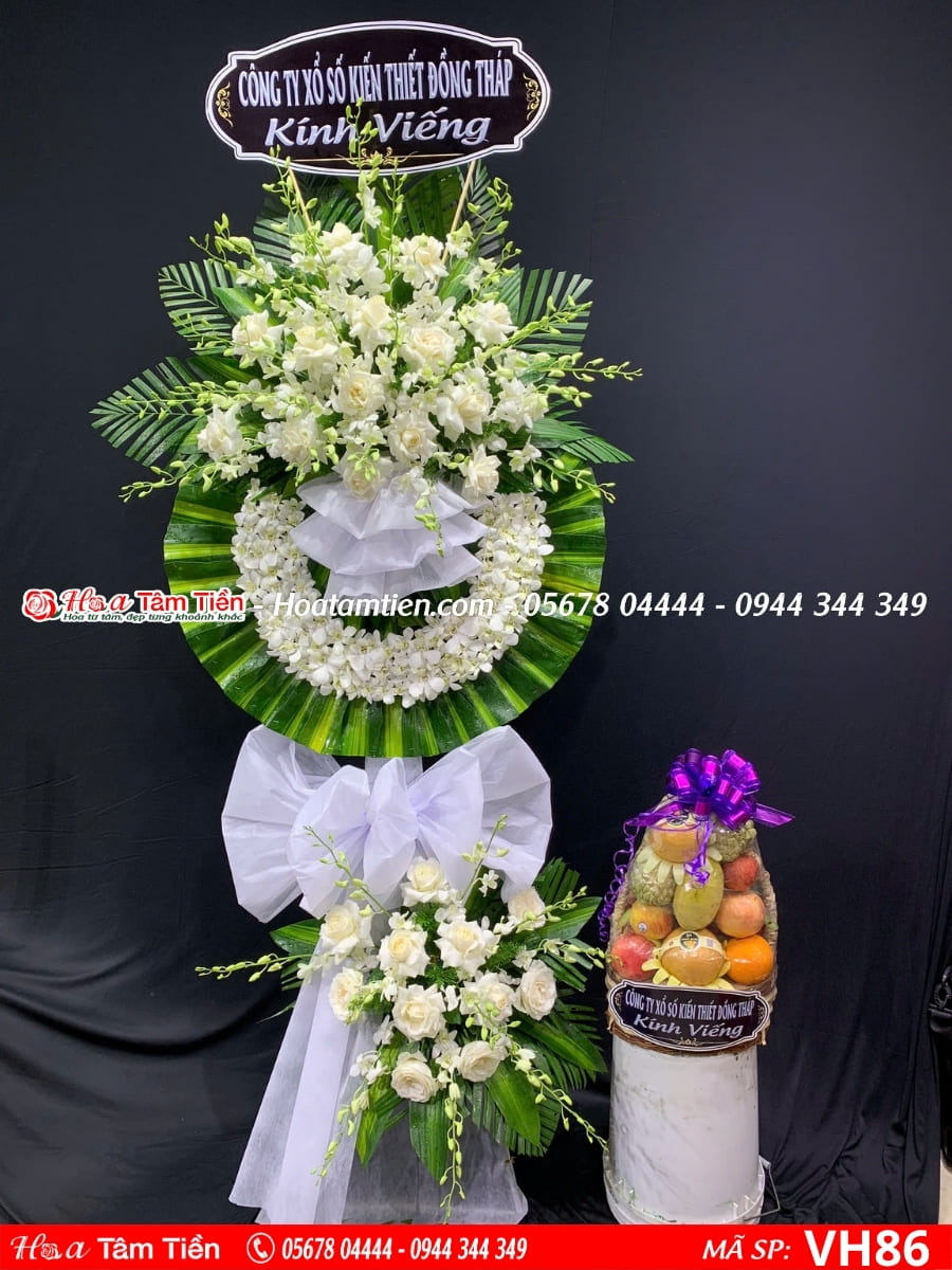 Hoa viếng đám tang shop hoa tươi Bãi Sau – Hoa Tâm Tiền