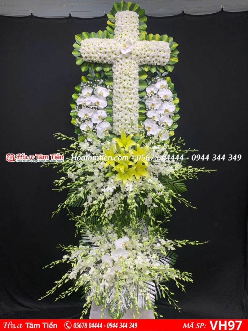 Kệ hoa chia buồn Hoa Tâm Tiền phục vụ phường 11 Vũng Tàu