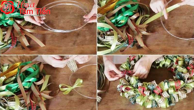 Cách làm vòng nguyệt quế noel handmade bằng giấy và các vật liệu đơn giản