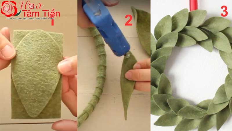 Cách làm vòng nguyệt quế noel handmade bằng giấy và các vật liệu đơn giản