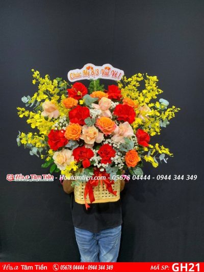 Giỏ hoa khai trương hoa tươi Long Hải – shop hoa Vũng Tàu