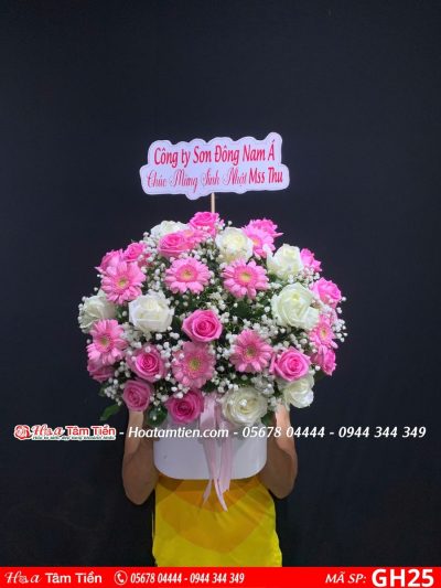 Giỏ hoa khai trương Hoa Tâm Tiền phường 1 Vũng Tàu