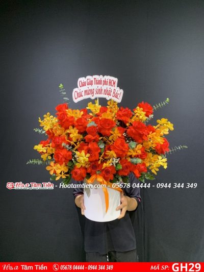Giỏ hoa khai trương Hoa Tâm Tiền Vũng Tàu phường 5