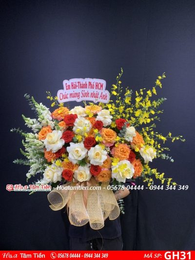 Giỏ hoa sinh nhật Hoa Tâm Tiền phường 7 Vũng Tàu