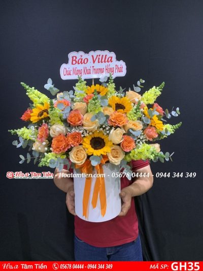 Giỏ hoa sinh nhật Hoa Tâm Tiền phường 11 Vũng Tàu