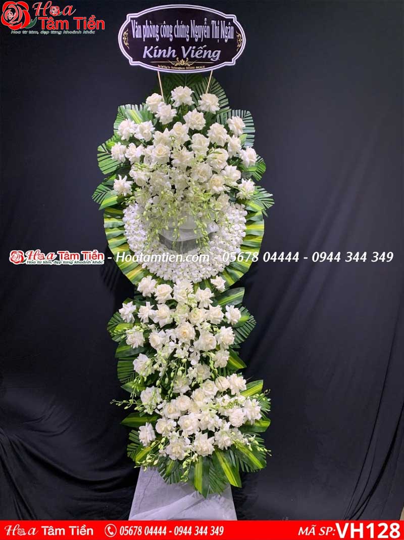 Lẵng hoa huệ – ly – hồng trắng