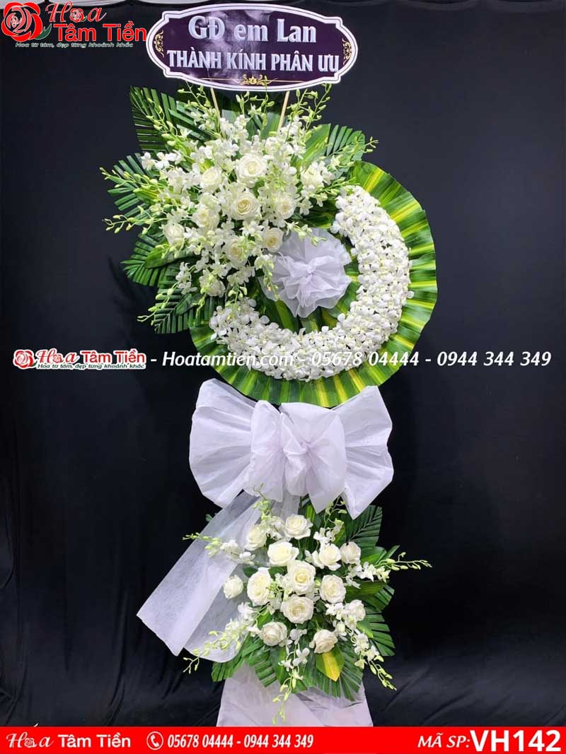 Lẵng hoa huệ – ly – hồng trắng