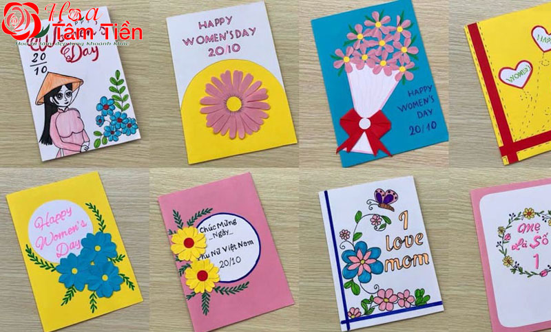 Làm thiệp 20/10 đơn giản gấp đôi truyền thống