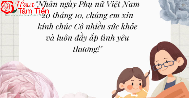 Lời chúc 20/10 cho cô giáo ngắn gọn, ý nghĩa và tình cảm