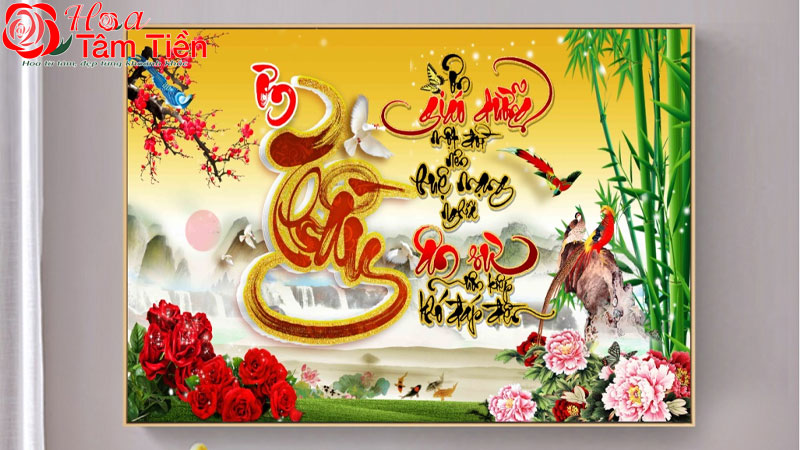 Hoa Tâm Tiền Tranh trang trí
