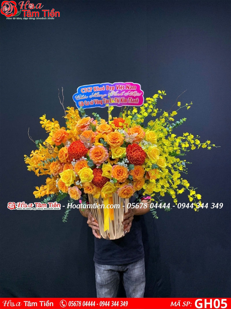 Hoa Tâm Tiền Lẵng hoa hồng nhẹ nhàng, lãng mạn