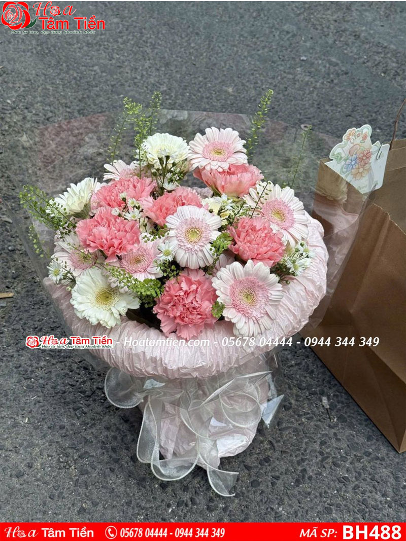 Hoa Tâm Tiền Hoa cẩm chướng dịu dàng. MSP BH488